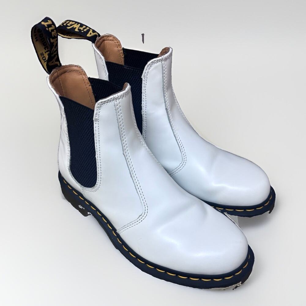 Dr Martens 2976 Womens US 9 White Leather Chelsea Boots UK 7 EU 41
